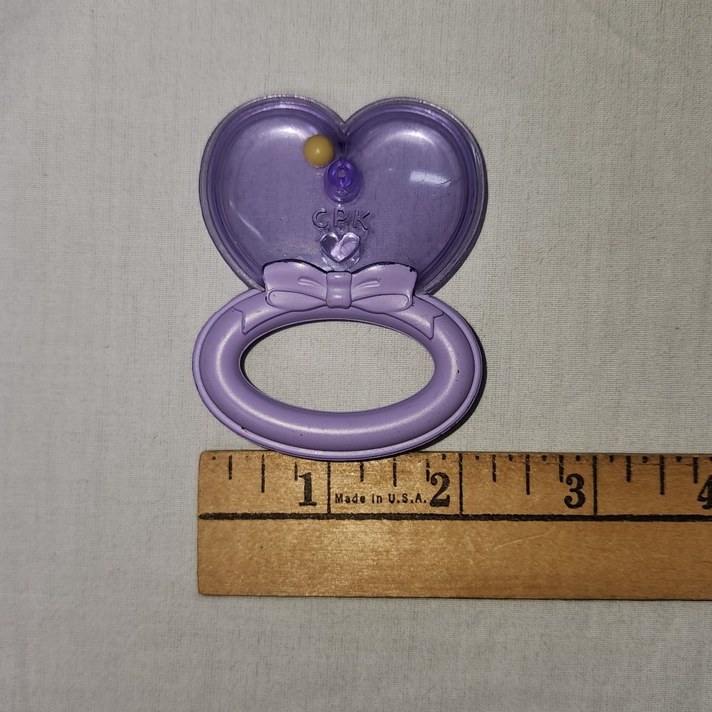 CPK Purple Clear Heart Replacement Baby Doll Rattle 2004 Vintage Cabbage Patch - Picture 4 of 8
